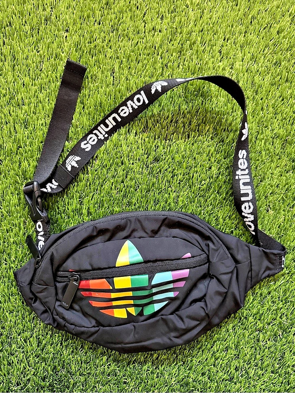 adidas Love Unites Pride Waist Pack Black & Multicolor